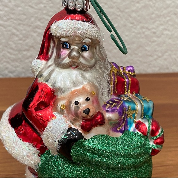 2014 CELEBRATIONS By Christopher RADKO  Mercury Glass Handblown Santa Ornament - Picture 8 of 16